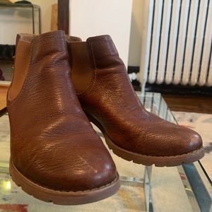 Sofft Brown Leather Ankle Boots